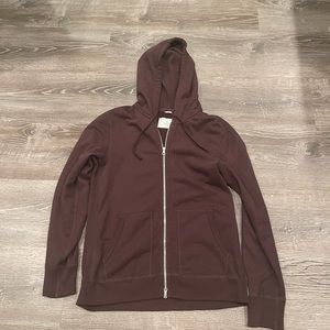 Reigning Champ Dark Brown Full-Zip Hoodie